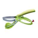 Stainless Steel & Pp Salad Scissors Green Handles