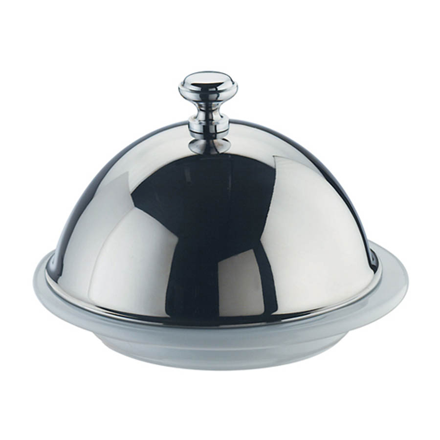 Butter dish with cover small St.steel ø15cm