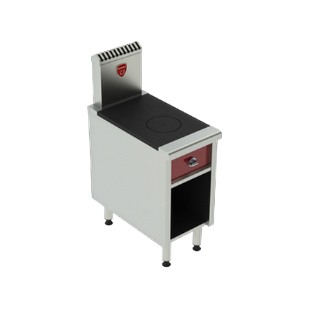 Pro800 Gas Solid Top, 7 Kw, Open Base - 1 Floor 425x800x900mm