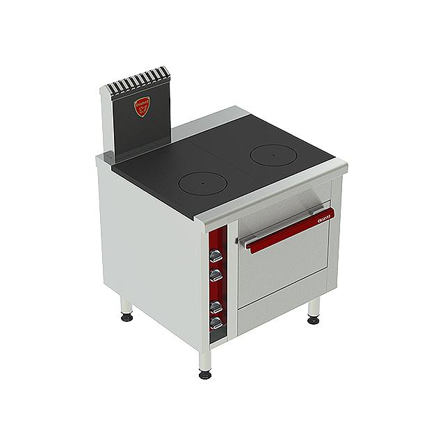 Pro800 Gas Solidtops X 1,14 Kw, Gas GN 2/1 Oven,11 Kw