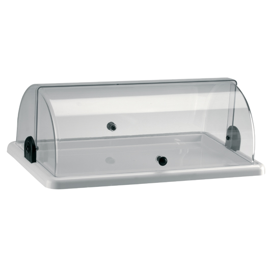 Croissant large tray in PP e SAN 
50x30,5cm H.18,5cm