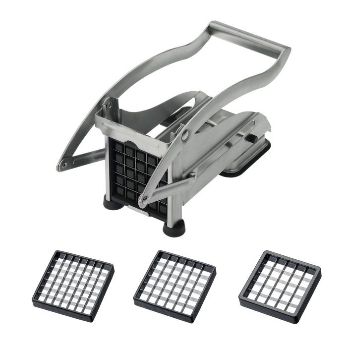 Deluxe Stainless Steel Potato & Vegetable Chipper & 3 Knife Plates