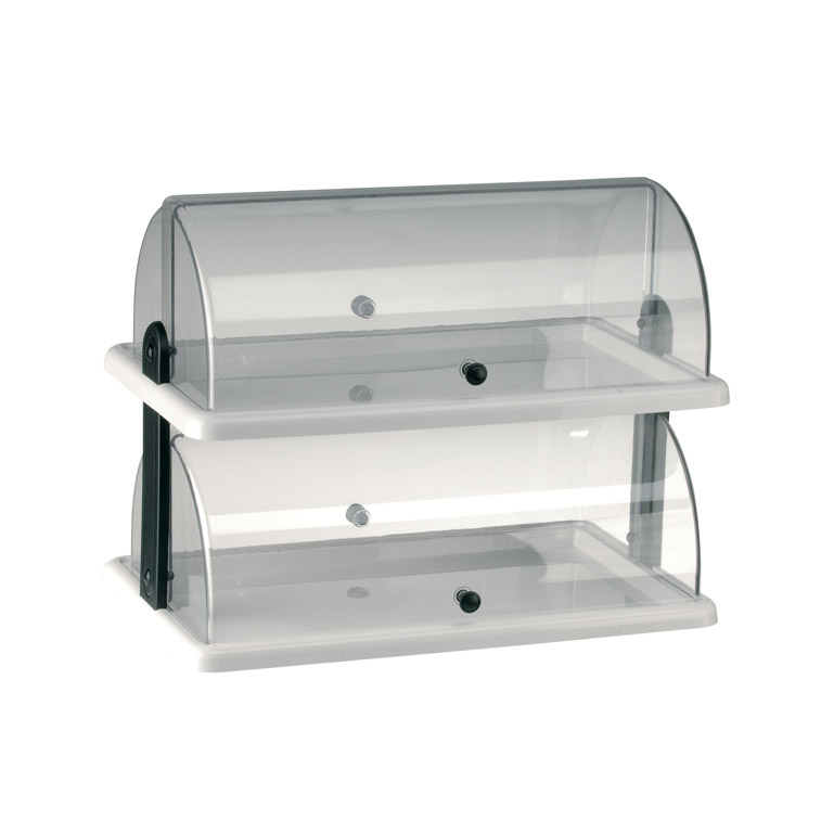 Double deck croissant tray in PP e SAN
50x30,5cm H.39cm