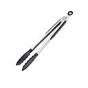 Nylon 95 x 35 mm Scalloped Tongs With 345 mm Stainless Steel Handle
