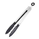 Nylon Scalloped Tongs with Stainless Steel Handle - 255 mm