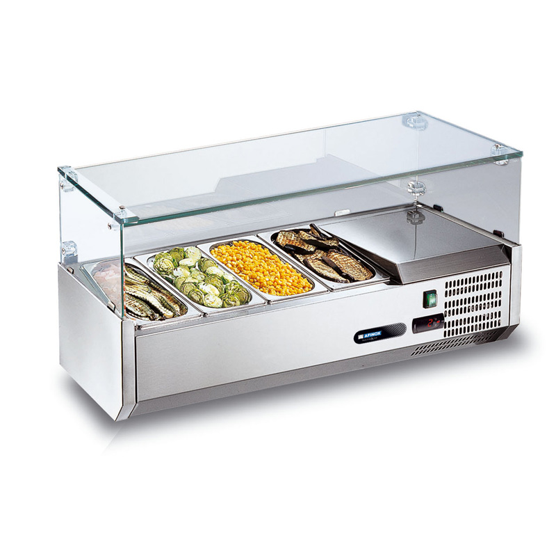 Pan Cooler GN 1/1, W 1100 mm, With Flat Glass