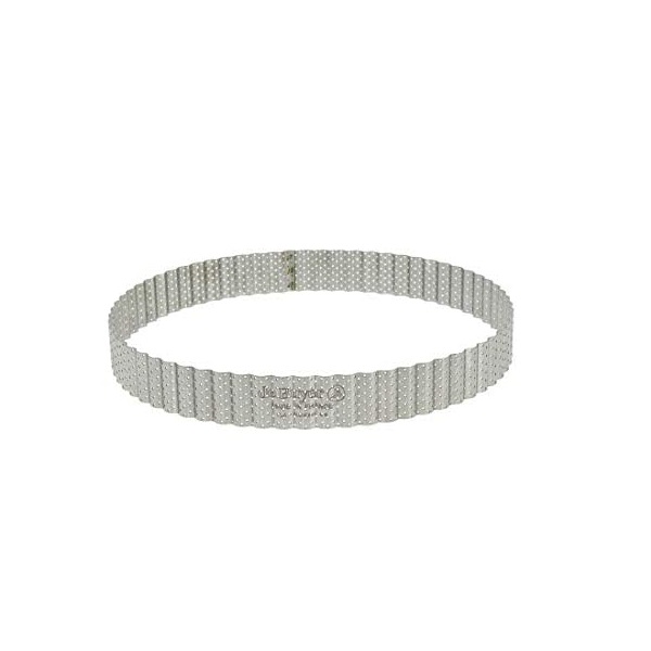 Perforated S/S Fluted Tart Ring - Straight Edge Ø 24cm