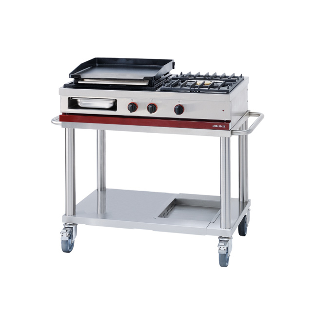 Mobile Unit Gas Plancha & 2 Open Burners