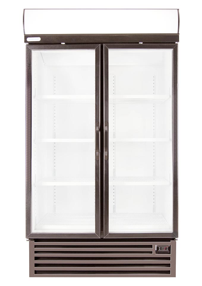 HD1140 Double Glass Hinged Door Fridge
