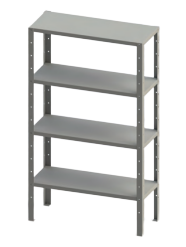 Stainless Steel 430 4 Tier Shelving 1000x400mm