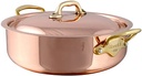 M'150 B Rondeau with lid with bronze handle 24cm