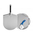 A Casa Mia Kit: Pizza Peel 33cm, Tray 33cm and Pizza cutter blade 10cm