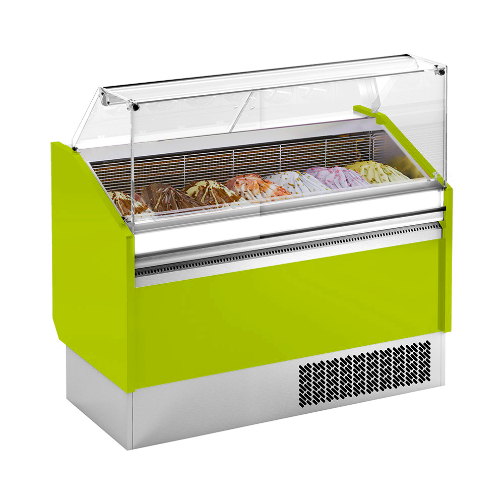 [INFVBZ12SLG] Ice Cream Display Case 1250mm In Lime Green Ral1107060