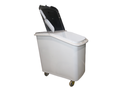 [SEY43010010] Ingredients Bin With Sliding Lid & Castors, White Polymide