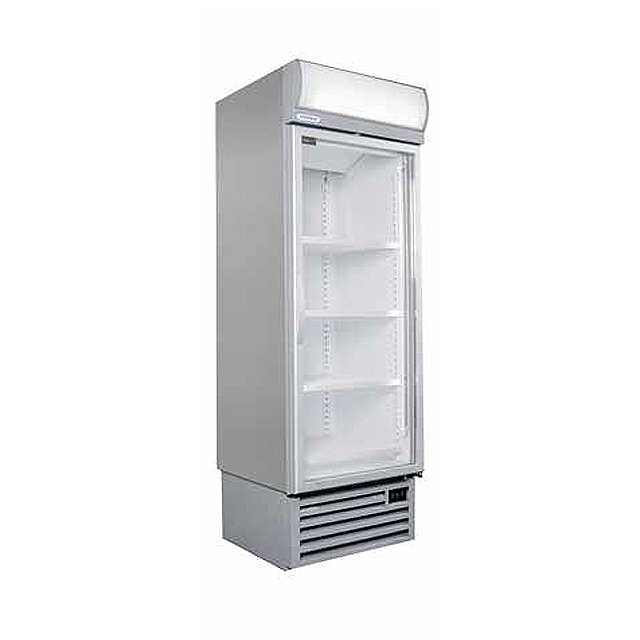 [STAHD690FS] HD690FS Single Glass Door Display Freezer With S/S Sides And Grey Trim