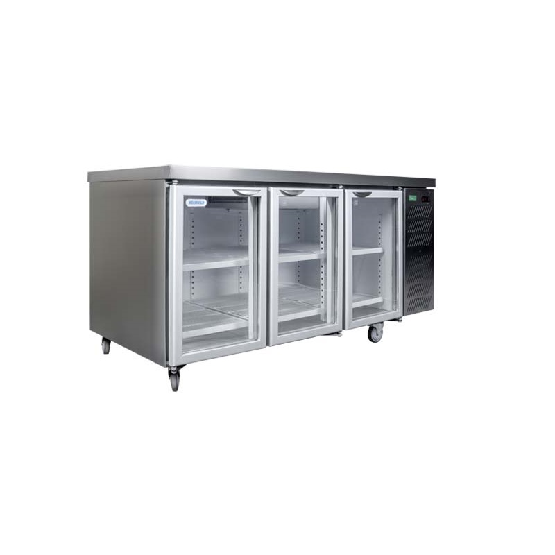 [STAHDU1800HC] HDU1800HC Glass Hinged Door Undercounter Fridge Flat Top