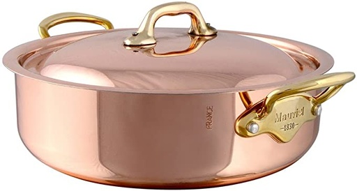 [MAU673324] M'150 B Rondeau with lid with bronze handle 24cm