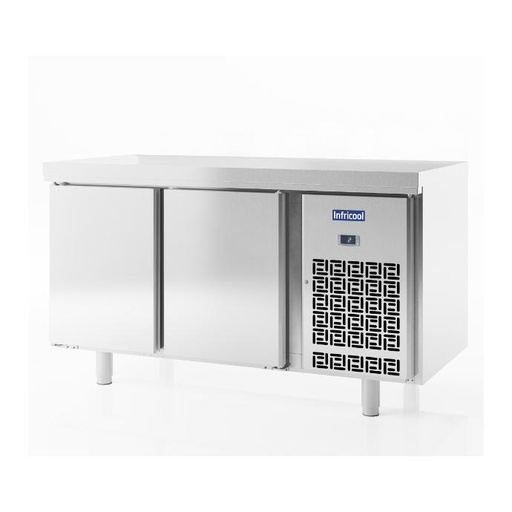 Infricool 2 Solid Door Undercounter Fridge With Splashback