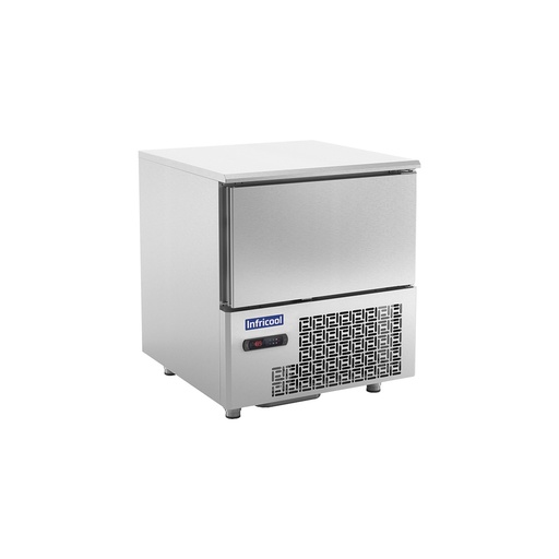 [INFIABT51L] IABT51L Blast chiller- freezer  for 5 trays 1/1 GN or 600x400 mm INFRICOOL-  Sizes  -837x870x950 mm - 125 litres - R290 -  + 3/-38ºC - STEINLESS STEEL 430 - CLIMATE CLASS 4 - 1805 W @-10ºC - 1205 W of POWER