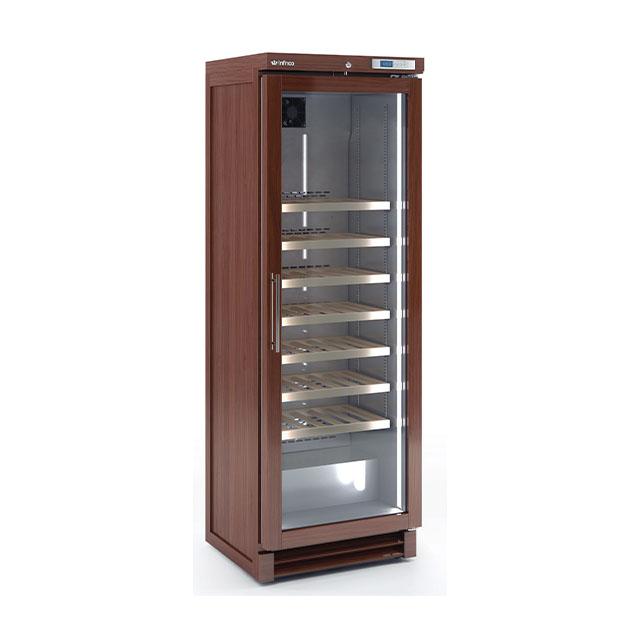 [INFEVV100] 100 Bottle Wine Cooler With Pine Wood Exterior