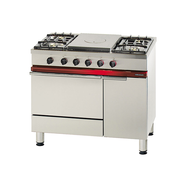 [AMBCG1051CFGET] 1000 Cooker, 4 Bnrs,1 Sim Plate,1 GN Gas Oven,Warming Cupbrd