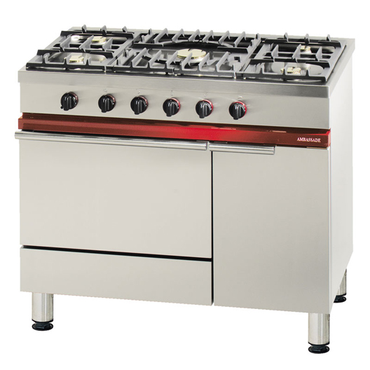 [AMBCG1051PCTET] 1000 Cooker, 5 Bnrs, GN Convec Oven+Grill, Warming Cupboard