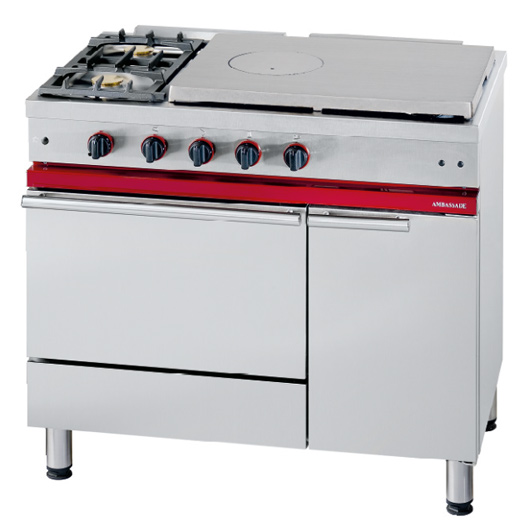 [AMBCG1041GAGCF] 1000 Cooker,2 Bnrs,Giant Sim Plate,GN Gas Oven,Warming Cupbd