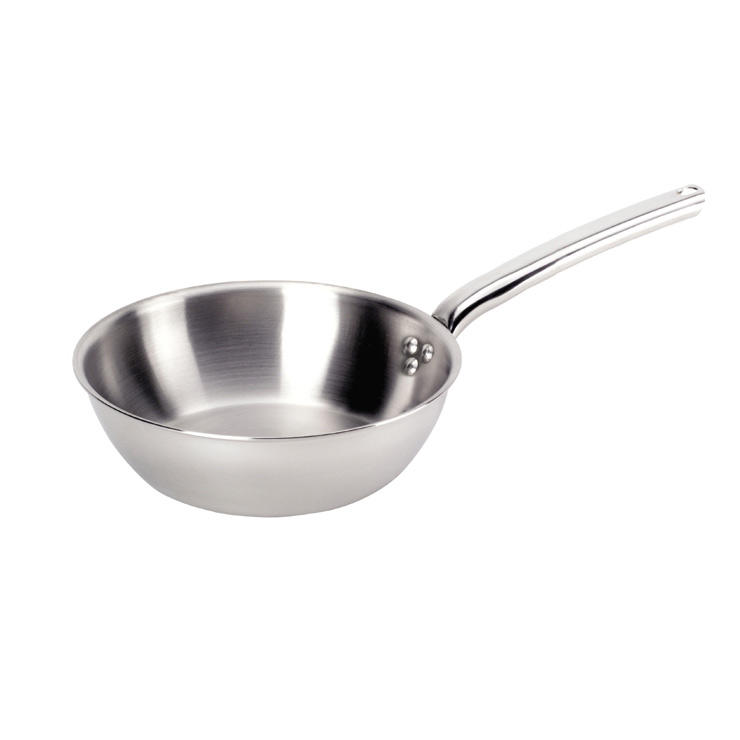 [DEB369216] Conical S/S 16 cm Saute Pan With Riveted