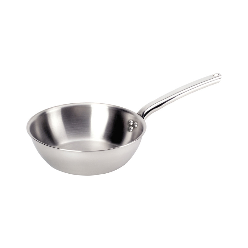 [DEB369220] Conical S/S 20 cm Saute Pan With Riveted