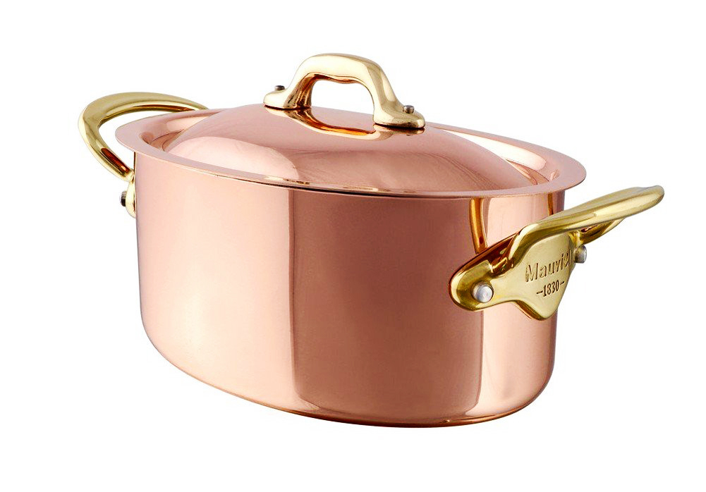 [MAU672130] M'150 B Oval Cocotte with lid with bronze handle 30cm