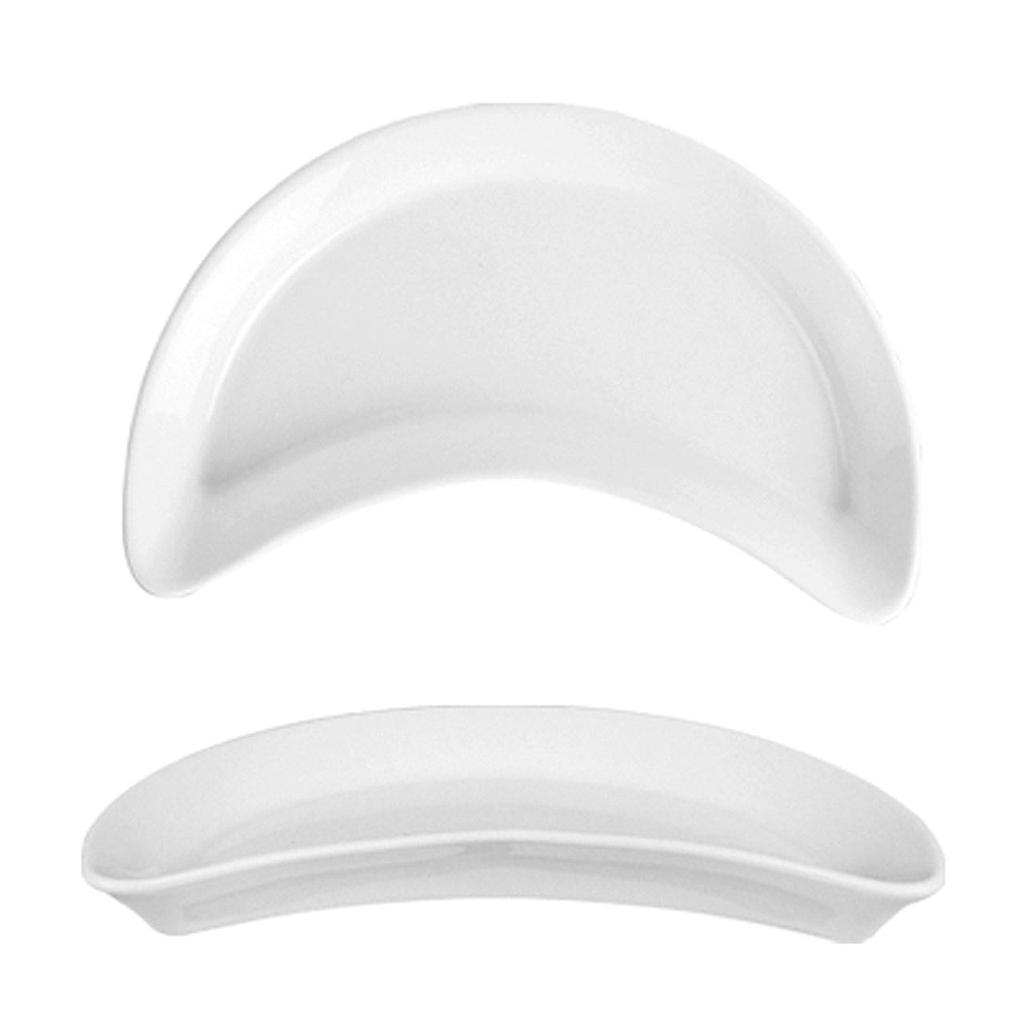 [GURLDY22YKY00] Snack Plate (Lidya Crescent) White Porcelain