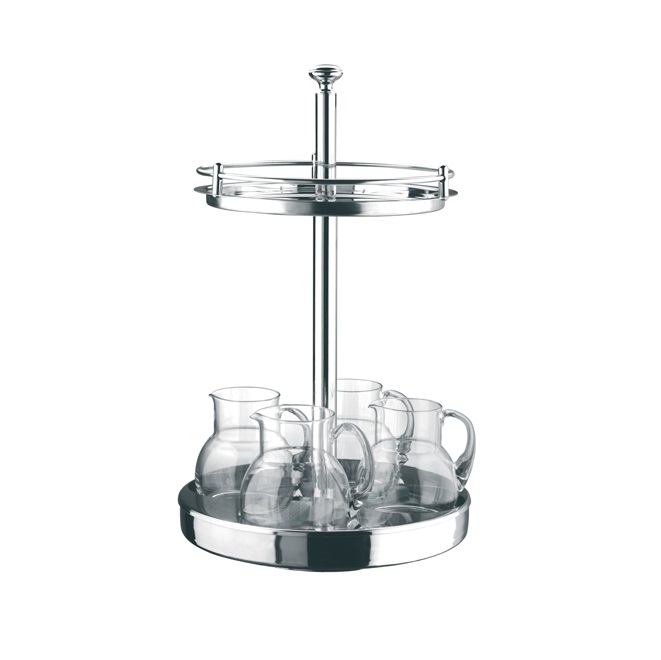 [ABEV770552SUC] Imperial thermal stand for juice pitchers with glasses tray 18/10 St.steel  ø41,5cm H.67cm