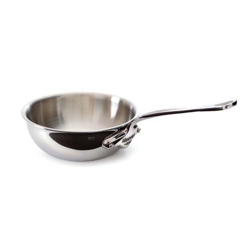 [MAU521224] M'Cook Curved Splayed Sautepan with stainless steel handle 24cm