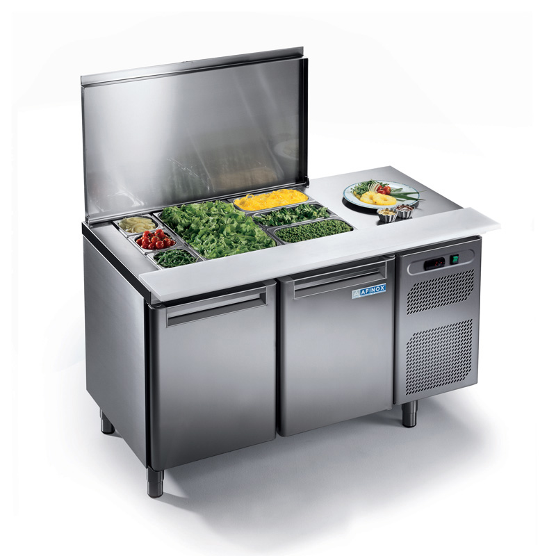 [AFI9SRK72IPFS001] Salad Bar 2 Cavity, GN 1/1 Counter With S/S Lid