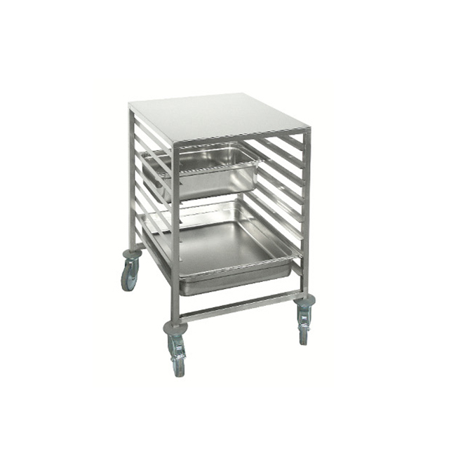 [SOFRP08G2P] S/S GN 2/1 Trolley 8 Levels W Polymide Wheels