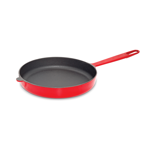 [SEY48011324] Red Cast Iron Frying Pan 24 cm