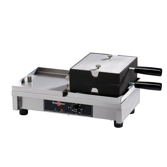 [KRAWECACC] Round Electric Waffle Iron Easy Clean