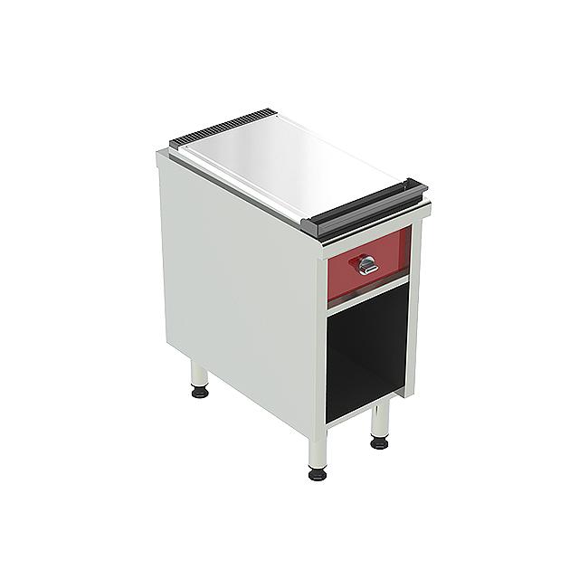 [CHAV01932] Pro800 Gas Chrome Steel Plancha,13.5 Kw, Open Base -1 Floor