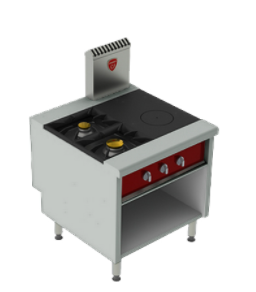 [CHAV01464] Pro900 Gas Brns X 2, S/Top X 1,23.5kw, Elec GN 2/1oven, 3ph