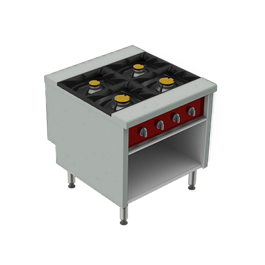 [CHAV01458] Pro900 Gas Burners X 4, 33 Kw, Open Base