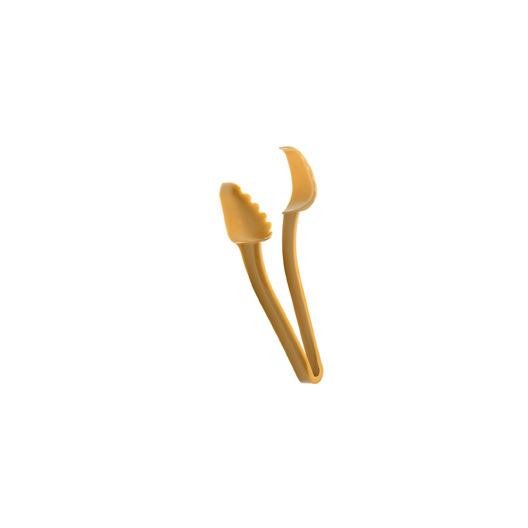 [MAT650131] Exoglass L 30 cm Beige Scalloped Tongs Heats To 220°C