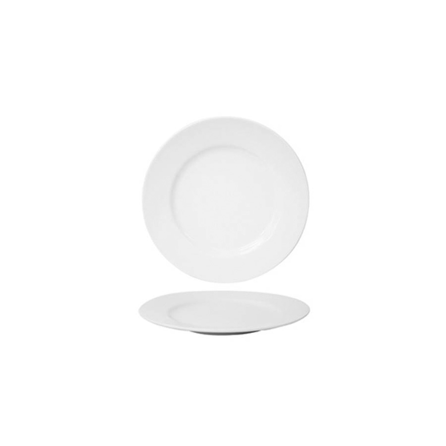 [GURYO19DU00] Flat Plate Ø 19 cm (Havanna) White Porcelain