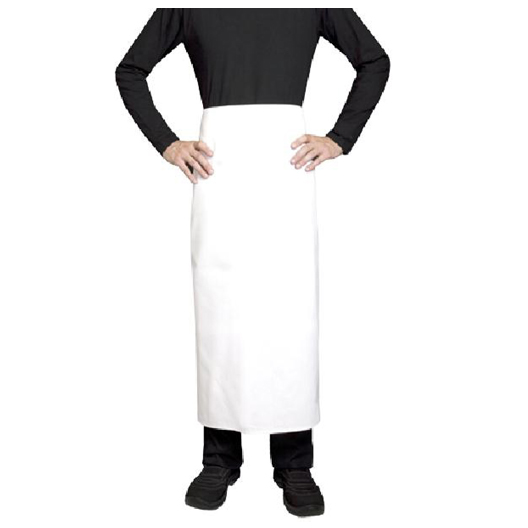 [CLECURRBLC] Curry White Full Length Apron