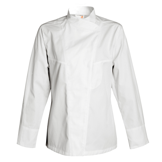 [CLEMURC407XL] Murcia Woman 3/Xl White Long Sleeve Chef Jacket