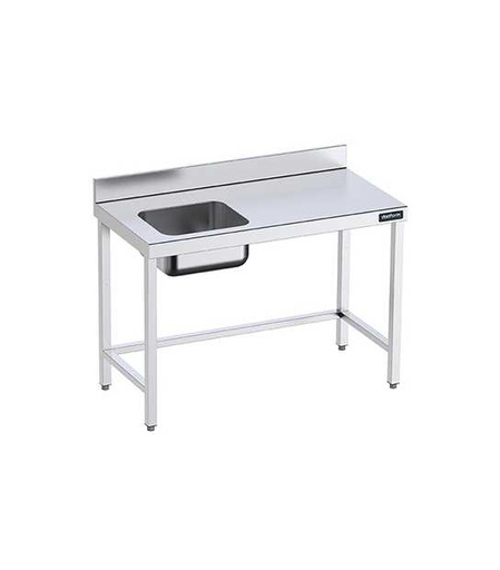 [DISFCIRS710] Table 1000x700 with L basin, no-drip edge and reinforcing frame