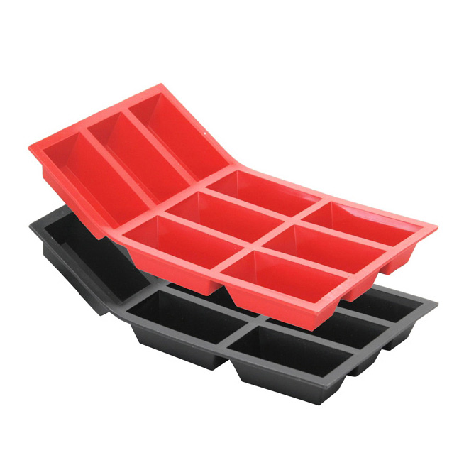 [DEB197601] Black Silicone Moul'flex  W 3 X L 8 cm Rectangular X9