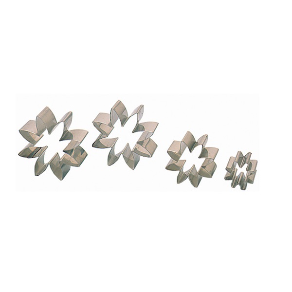 [MAT431071] Set Of 2 S/Steel Ø 1 & 3.6 cm Small Daisy Cutters
